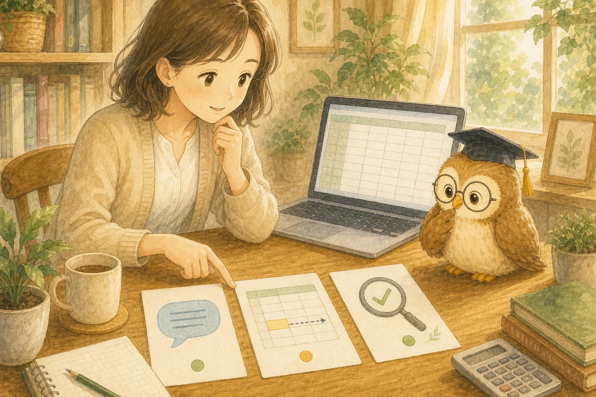 日本語で説明すればOK・数式はコピーして貼るだけ・結果の検算は自分、という今日のポイント