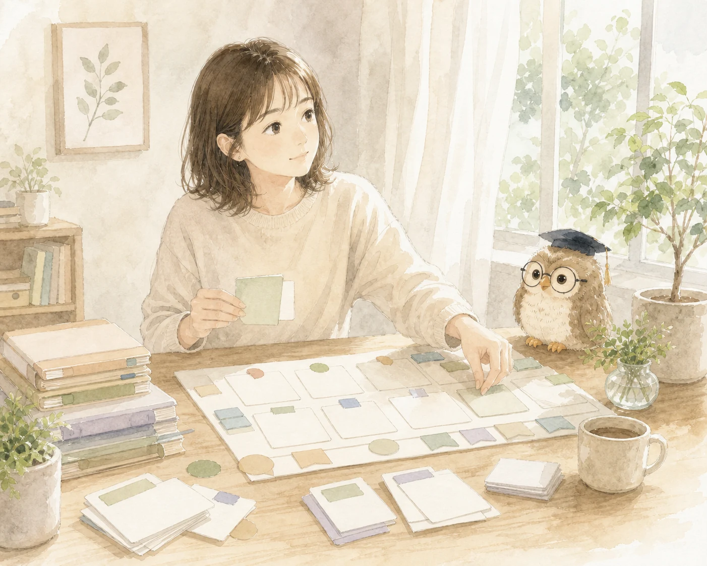 年間行事計画を白紙から作ることになり、途方に暮れている主人公