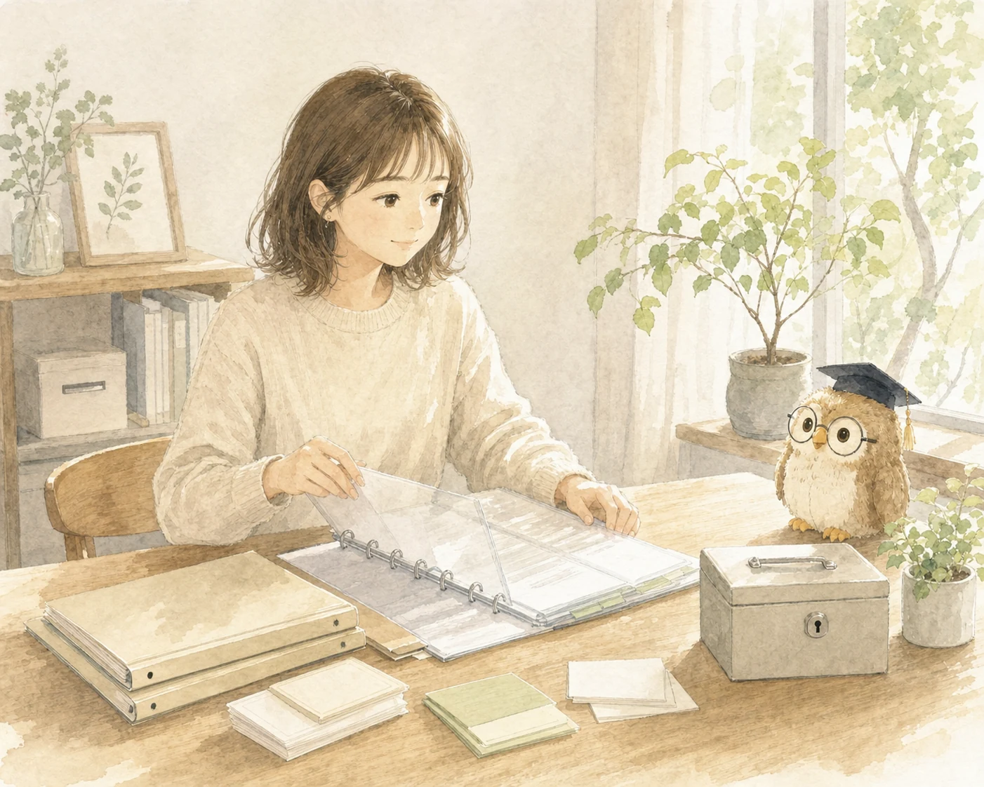 業務引き継ぎ書のどこから手をつけるか分からず悩んでいる主人公