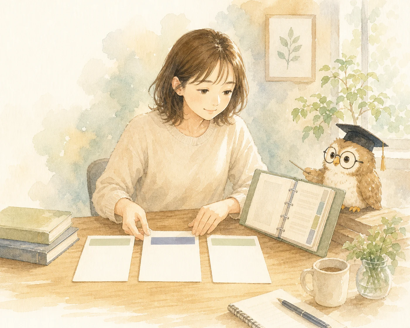 たまった問い合わせメールを前に、毎回ゼロから返信を書いて疲れている主人公
